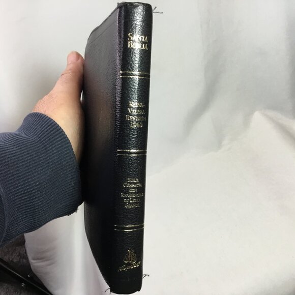 Holy Bible Santa Biblia Reina-Valera 1960/1990 Holman Leather Zipper Cover EUC - Picture 3 of 11